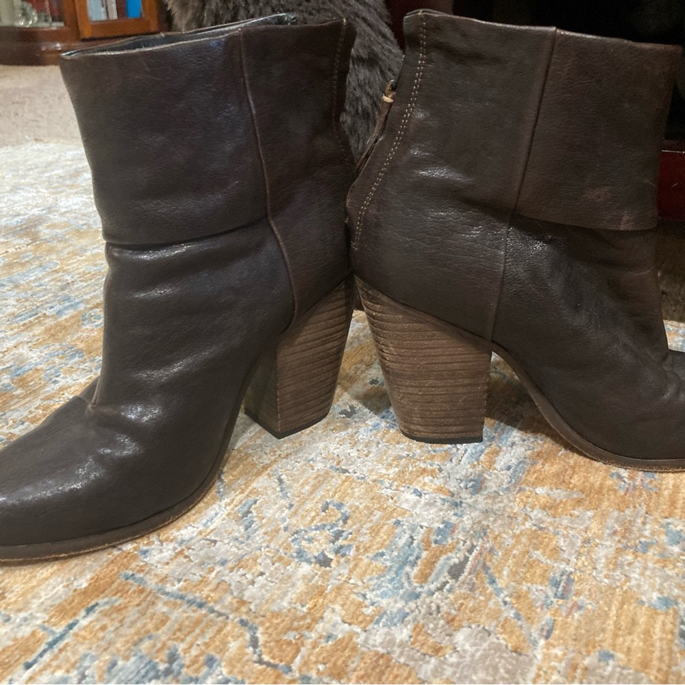 Rag & Bone Newbury Brown Ankle Boots - Picture 4 of 8